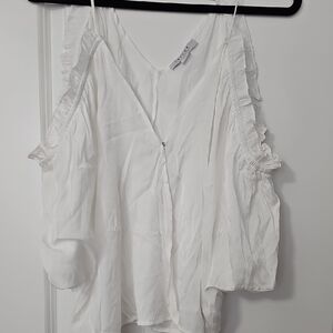 FAVLUX White Ruffled Blouse